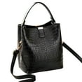 thumbnail image 1 of Women Bucket Bag Fashion Snakeskin Pattern Top Handle Shoulder Bag Crossbody Bag, 1 of 9