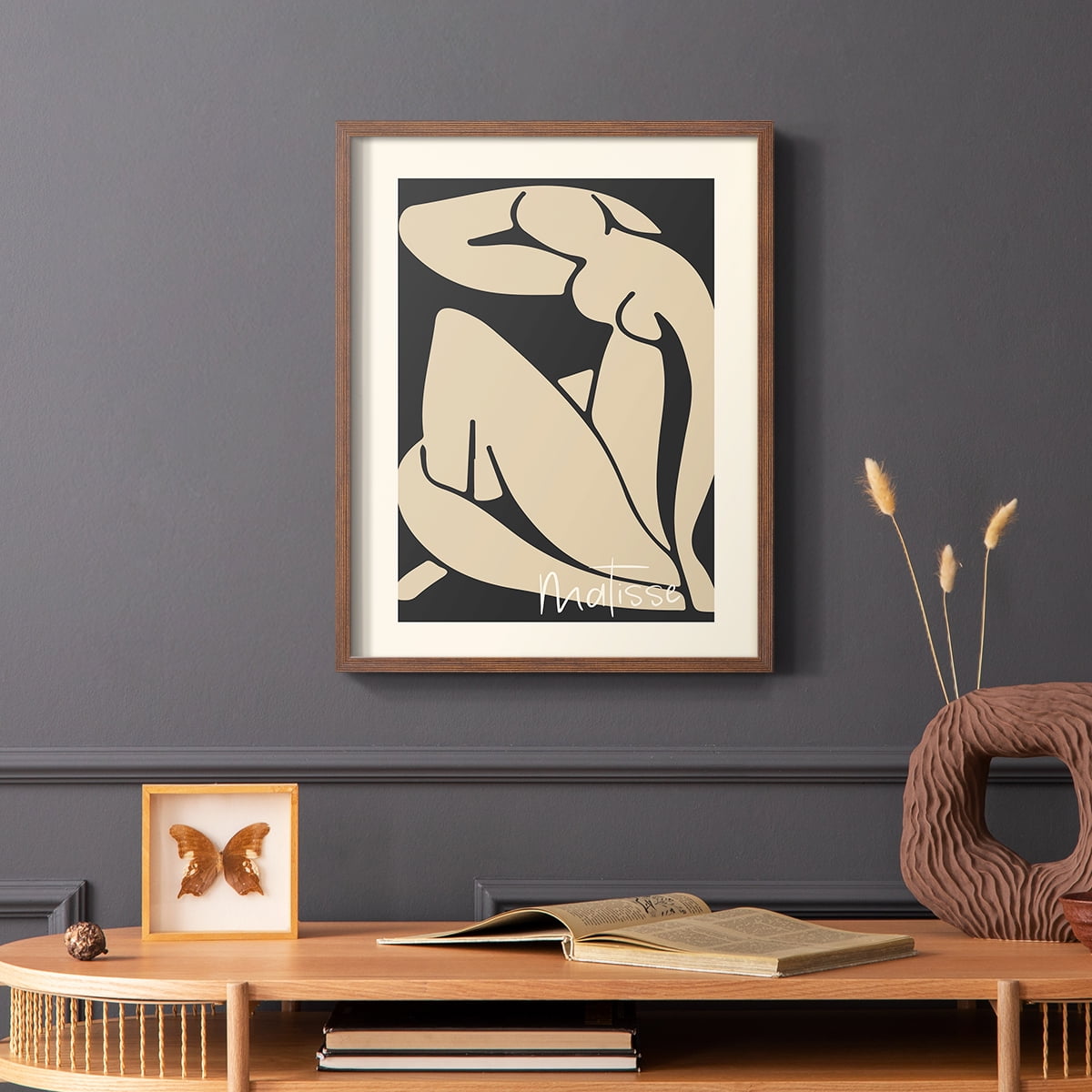 Matisse CCCVI in Brown Solid Wood 8 x 10 Framed Print