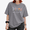 Grey-2, variant on UNISHE Women's Flower Market California Poppy Floral Art Graphic Short Sleeve T-shirt Loose Fit Casual Everyday Tee