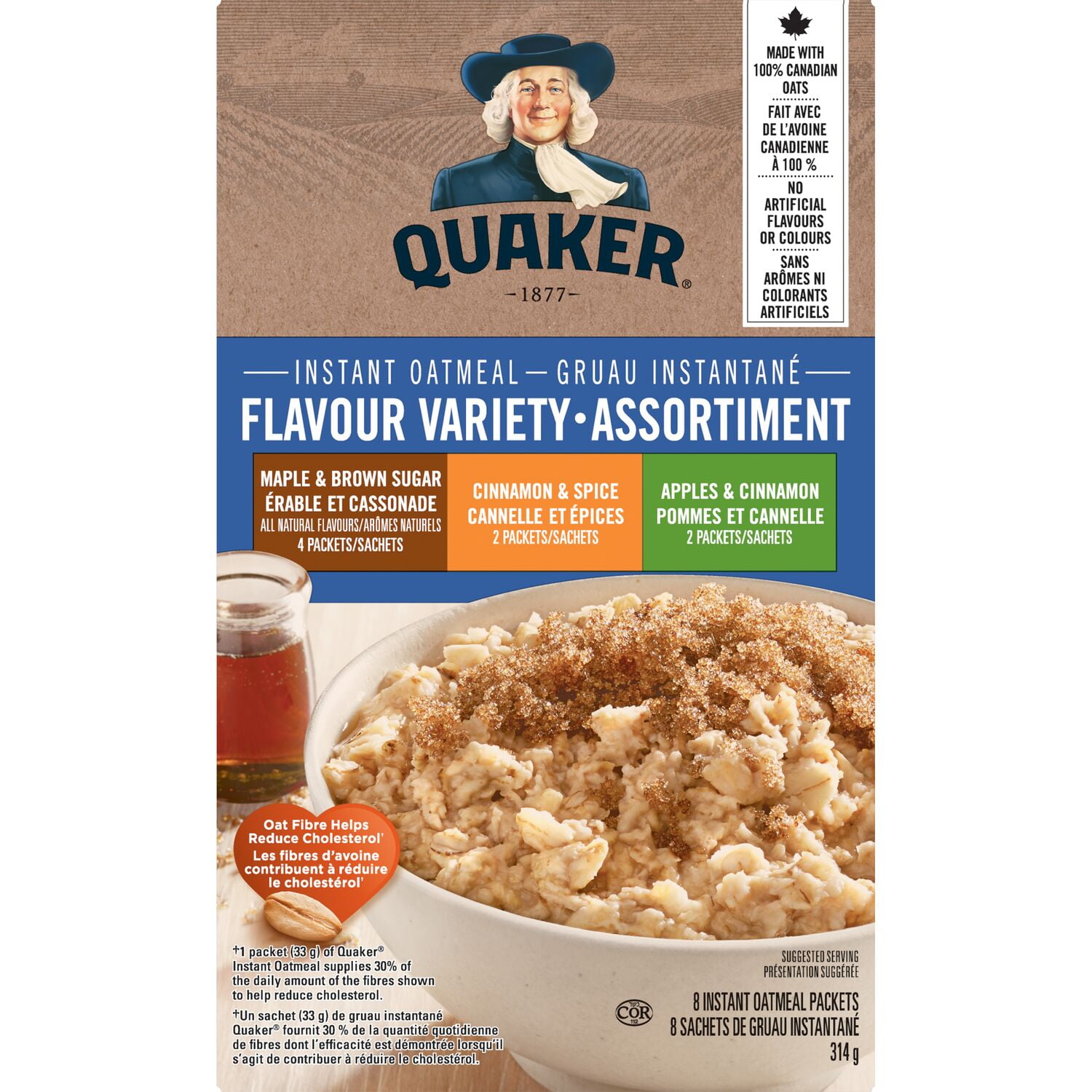 Quaker Instant Oatmeal 3 Flavour Variety Pack