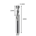 thumbnail image 2 of Compression Milling Cutter Woodwork Cut Two Flutes Spiral Carbide Milling Tool CNC Router Wood End Mill Cutter Bits ,Great Multi-Purpose Application, 2 of 4