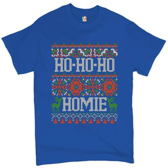Tee Hunt Ho-Ho-Ho Homie T-shirt "Ugly Sweater" Friendship Merry Christmas Men's Tee