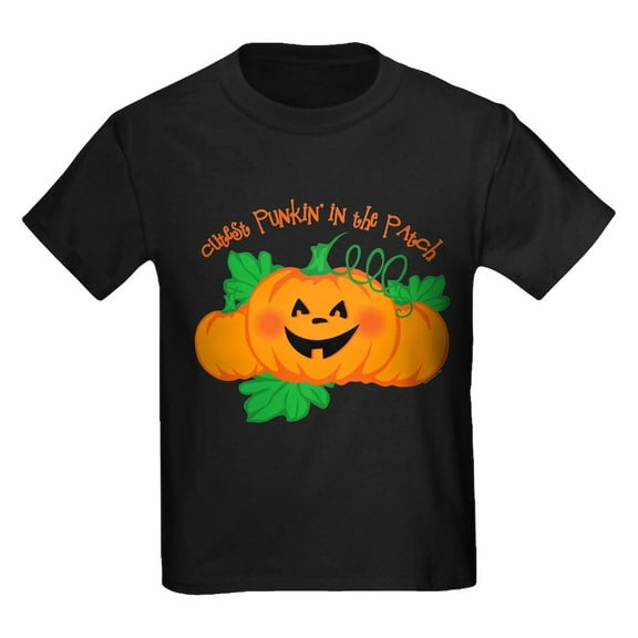 CafePress - Cutest Punkin' In The Patch Kids Dark T Shirt - Dark T-Shirt Kids XS-XL