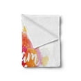 thumbnail image 2 of Dream Soft Flannel Fleece Throw Blanket, Paint Splashes Background with Modern Dream Big Calligraphy Inspirational Design, Cozy Plush for Indoor and Outdoor Use, 50" x 60", Multicolor, by Ambesonne, 2 of 5