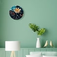 thumbnail image 4 of 14 Inch Wall Clock Battery Operated Silent Clock Decorative for Office, Kitchen, Outdoor, Living Room，Orange Flower Teal Style, 4 of 4