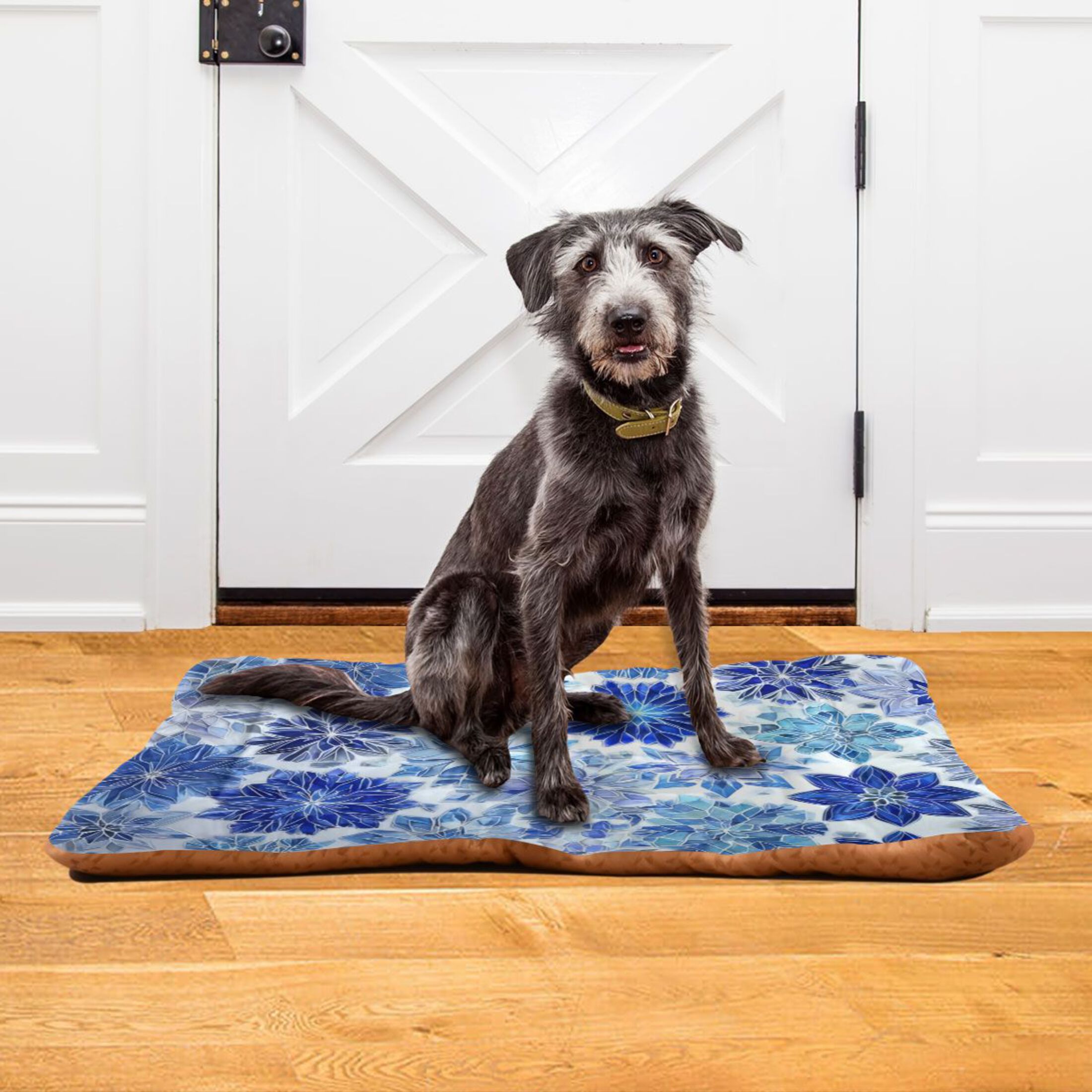 Cozy Mat Pet Bed Indoor Outdoor Warm Soft For Cat Dog Puppy(S/M) Snowflake