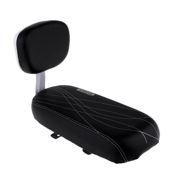 Cómodo cojín de asiento trasero MTB para bicicletas y respaldos para ciclismo Negro