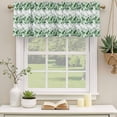 thumbnail image 3 of 2 Pack Valances for Windows, Green Floral Window Valances for Living Room/Bedroom/Bathroom, Vintage Farmhouse Garden Flower Leaves Light Filtering Kitchen Curtain Valance 42"W x18" L, 3 of 9