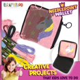 thumbnail image 3 of Kit de cartera Needlepoint Craftiloo para niños, bordado con unicornios, 3 of 5