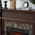 thumbnail image 6 of Electric Fireplace with Mantel, Freestanding Stacked Stone, 1400W Heater, Remote, LED Flame, Cherry | MDF, 6 of 15