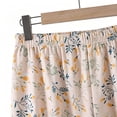 thumbnail image 4 of HongQid Womens Cotton Pajama Pants Elastic Waist Soft Knit Sleepwear Bottoms Floral Print for All Seasons Home Wear Pants Lightweight Breathable Casual Soft Loungewear, 4 of 5