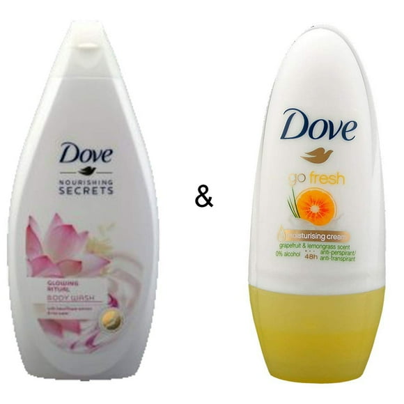 Body Wash Glowing Ritual 500 by Dove & Roll-on Stick Go Fresh Grapefruit 50 ml by Dove