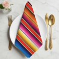 thumbnail image 2 of Mexican Style Cloth Napkins, Colorful Mexico Stripes Red Blue Washable and Reusable Dinner Napkins Set of 8, Table Napkin for Kitchen Party Birthday Wedding Hotel Housewarming 20"x20", 2 of 9