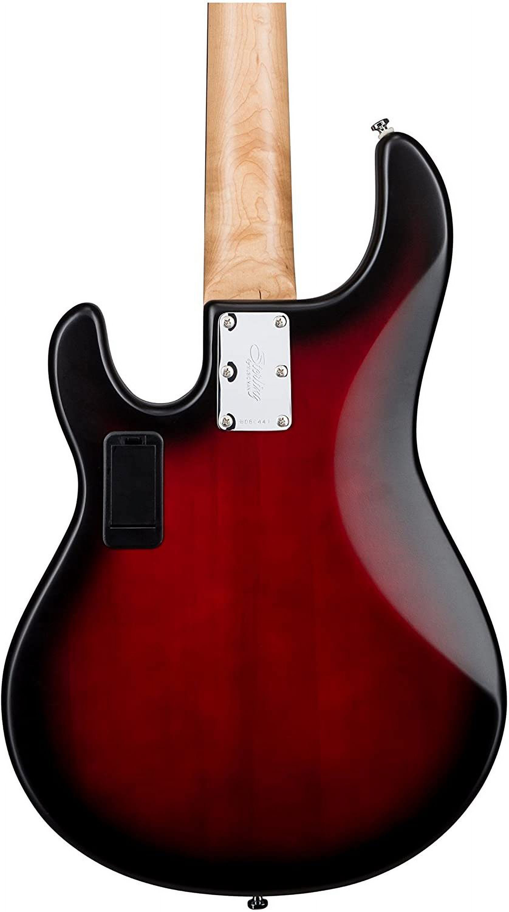 Sterling by Music Man StingRay RAY5 5-String Electric Bass Guitar Ruby Red Burst