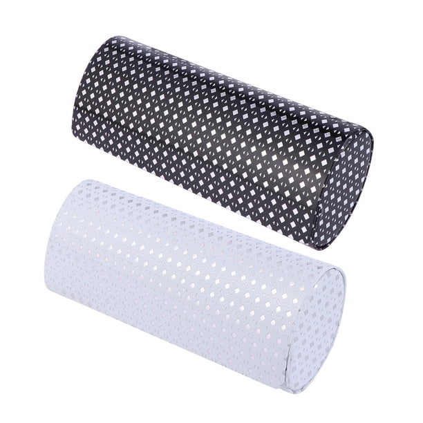 2 cajas sencillas para gafas con diseño de rombos, estuche moderno para gafas de estudiantes (blanco y negro)