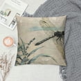 thumbnail image 2 of HENGT  Dragonfly Throw Pillow Cushion Cover, Romantic Vintage Sketch in Pastel Grass Birthday Grunge Grass Botany Artwork, Decorative Square Accent Pillow Case,Seafoam Tan, 2 of 5