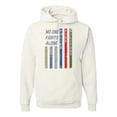 thumbnail image 2 of Wild Bobby, No One Fights Alone First Responder Dispatcher EMS Corrections Police Fire Military Unity, Pop Culture, Unisex Graphic Hoodie Sweatshirt, White, Large, 2 of 4
