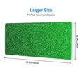 thumbnail image 3 of Pofeuu Green Sparkling Shiny Print Desk Mat for Keyboard and Mouse，Computer Desk Matt for Desktop，Large Mouse Pad for Desk，Desk Pads on Top of Desks 12x31.5in, 3 of 8