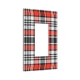 thumbnail image 2 of ZICANCN Outlet Covers Wall Plate, Red Black Modren Stripe Plaid Light Switch Cover Decorative, Duplex Toggle Combo 1-Gang, 2 of 9
