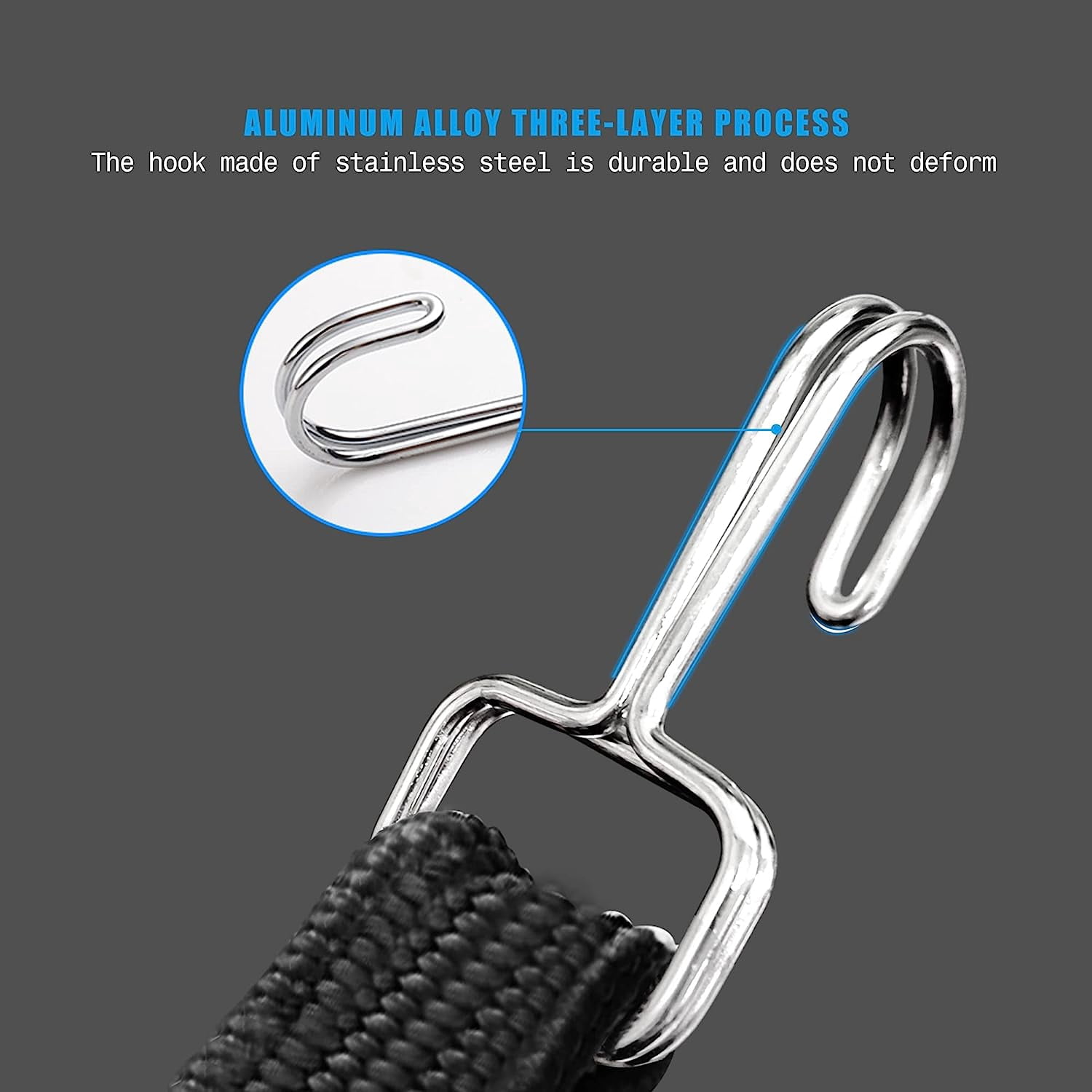 Black Adjustable Bungee Cords with Hooks Set,80" Long Flat Heavy Duty Elasticity Straps,with Length Adjustment Metal Buckle Luggage Elastic Rope,for Moving Heavy Duty Cargo (4 Pack)