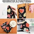 thumbnail image 4 of Watercolor Heart Bowknot Dish Towels Set of 1, Sweets Valentine Washable Tea Towels Dishcloths Lint-Free 18x28 Inch Fast Drying for Home Kitchen Clean, 4 of 7