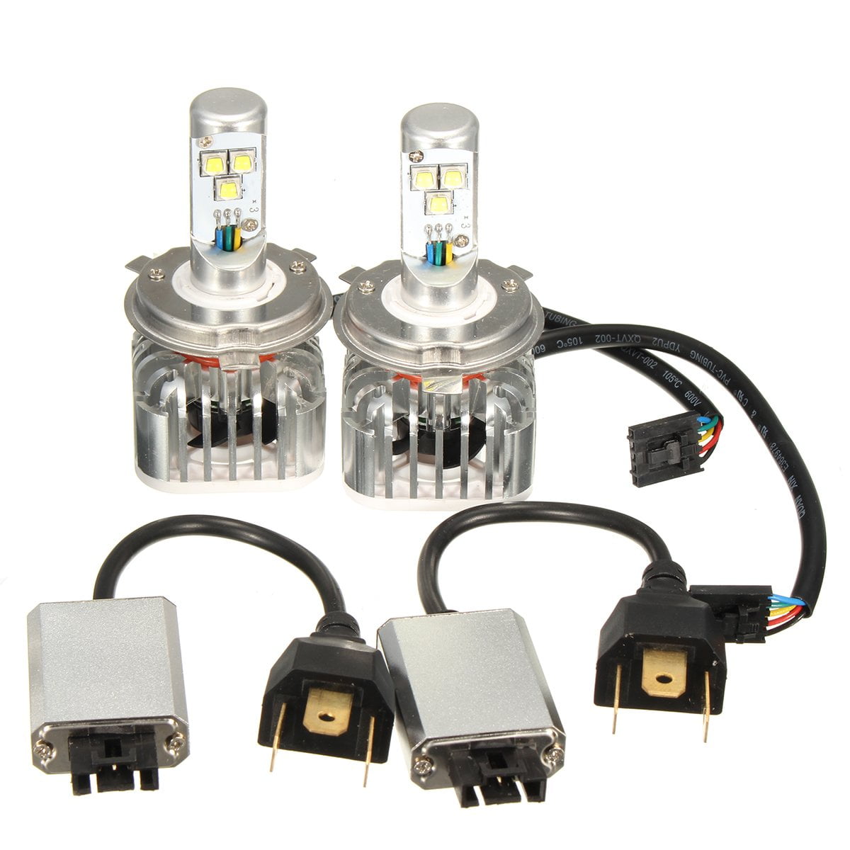 LED headlight kit 9005 9006 H4 H7 H8 6000LM 60W bulbs Walmart Canada