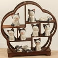 thumbnail image 4 of simhoa Statue de Chat Mignon Sculpture Étagère Décorative Moderne Figurines Décoratives pour 4.5x6.8cm F, 4 of 7