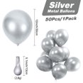 thumbnail image 2 of RV Globo de plata de 50 piezas, globos de cumpleaños, globos de metal, 12 pulgadas (30 cm), globos de látex, látex natural, decoración de cumpleaños, globo de helio brillar  Electrónica, 2 of 5
