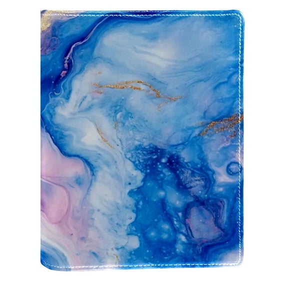 HemaKayy Decorative Leather Book Sleeve Covers, Colorful Book Cover for Men and Women Bible Classroom Textbook Protection and Care (6.3" x 8.7") - Unique Marble Texture