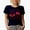 Navy Blue, variant on Hug Me, Expressing Love by Hugging Themed, Groovy Retro Wavy Text Merch Gift, Black T-Shirt, Large