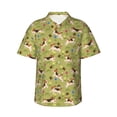 thumbnail image 1 of Fotbe Running Beagle Camisa Hawaiana para Hombre Unisex – Camisa Casual de Verano con Botones de Manga Corta de Algodón y Lino,Small, 1 of 7