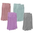 thumbnail image 4 of Soimiss 4Pairs Woman Cotton Toe Socks Low Cut Breathable Comfortable Invisible Socks, 4 of 8