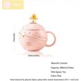 thumbnail image 2 of 400ml Astronaut Space Planet Mug with Lid and Spoon for Coffee, Milk, Gift Birthday for Girl Boy WomenWhite+Dark Blue, 2 of 5