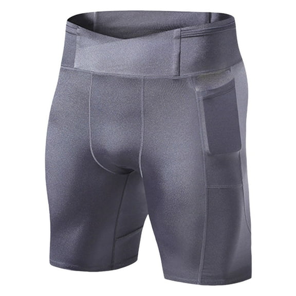 kamemir Compression Pants Men's Compression Pants Athletic Leggings With Pocket(Grey,S)