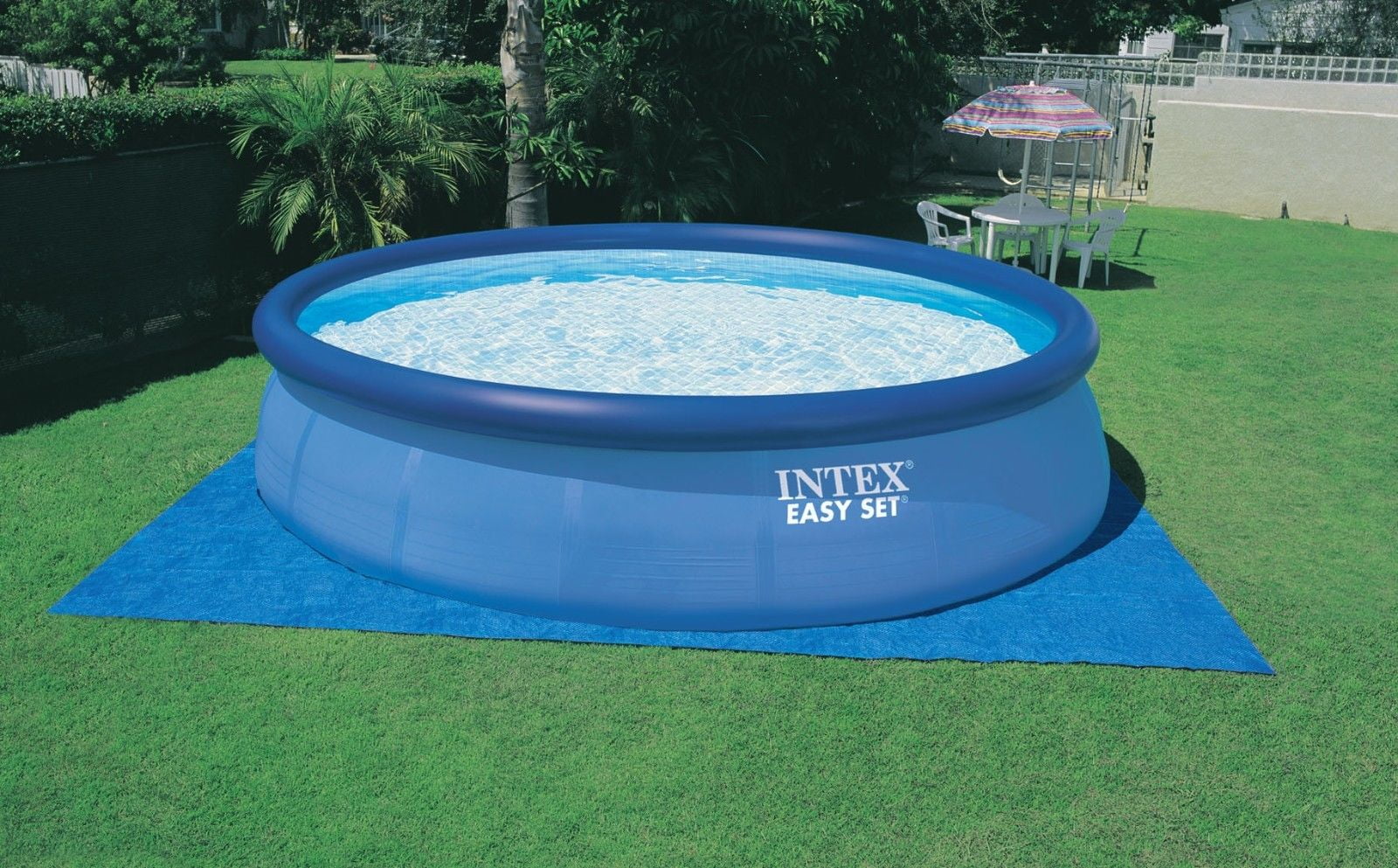 Intex Pools intex 15 x 48 easy set above ground swimming pool w/ 1000 gph gfci Intex Pools intex 15 x 48 easy set above ground swimming pool w/ 1000 gph gfci