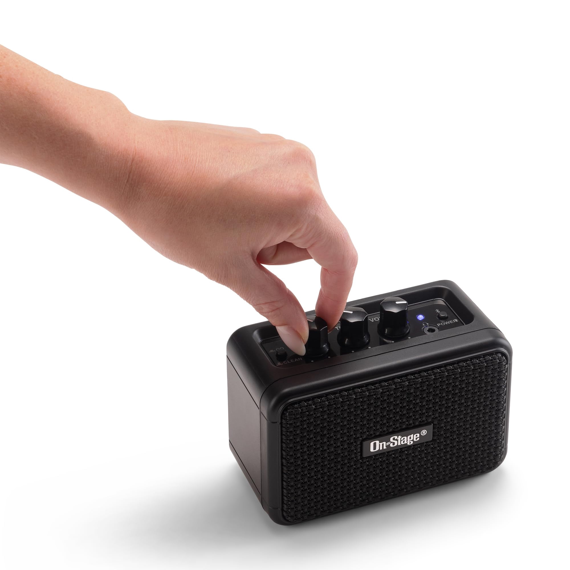 On-Stage 4" Travel Electric Guitar Amp - Lightweight&Portable, Bluetooth, USB C, Full Range Speakers, 3-Hour Charge for 7Hours Playtime