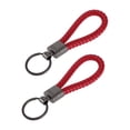 thumbnail image 1 of Llavero para automóvil Unique Bargains Llavero universal con anillo para llaves de control remoto para el hogar para mujeres de cuero aleación de zinc rojo 2 Pcs, 1 of 6