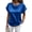 Blue, variant on Women's Summer Dressy Casual Short Sleeve Shirts Crewneck Satin Business Office Work Blouse Tops Blue XL (Floral Maxi Dresses for Women)