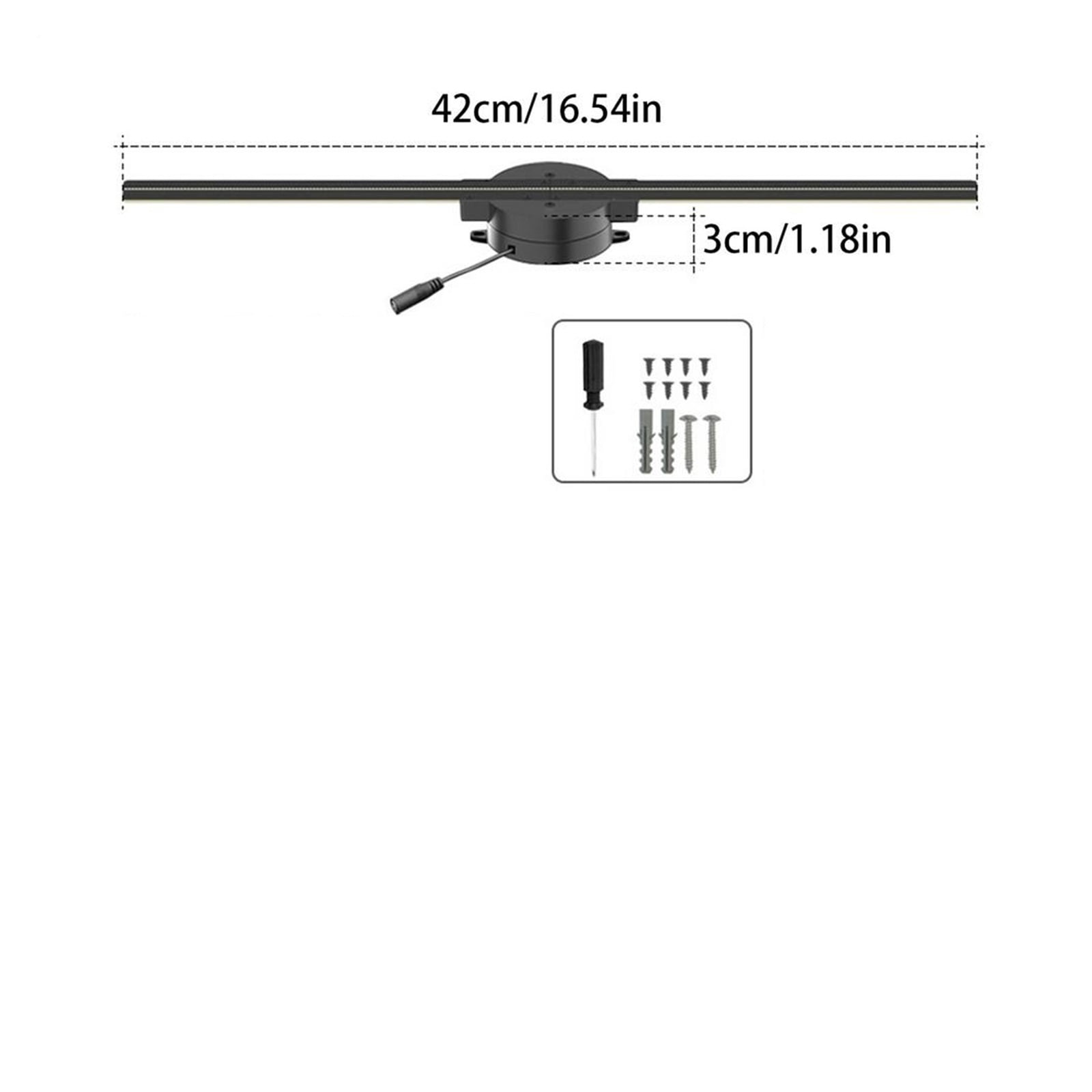 3D Hologram Fan 16.5in Projector with 224 LED Lights Beads for Business Stores Bars Party