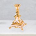 thumbnail image 4 of Portavelas, candelabro, adorno, accesorios de fotografía Retro, candelabro de centro de mesa para decoración de chimenea y Bar Oro Blanco, 4 of 7