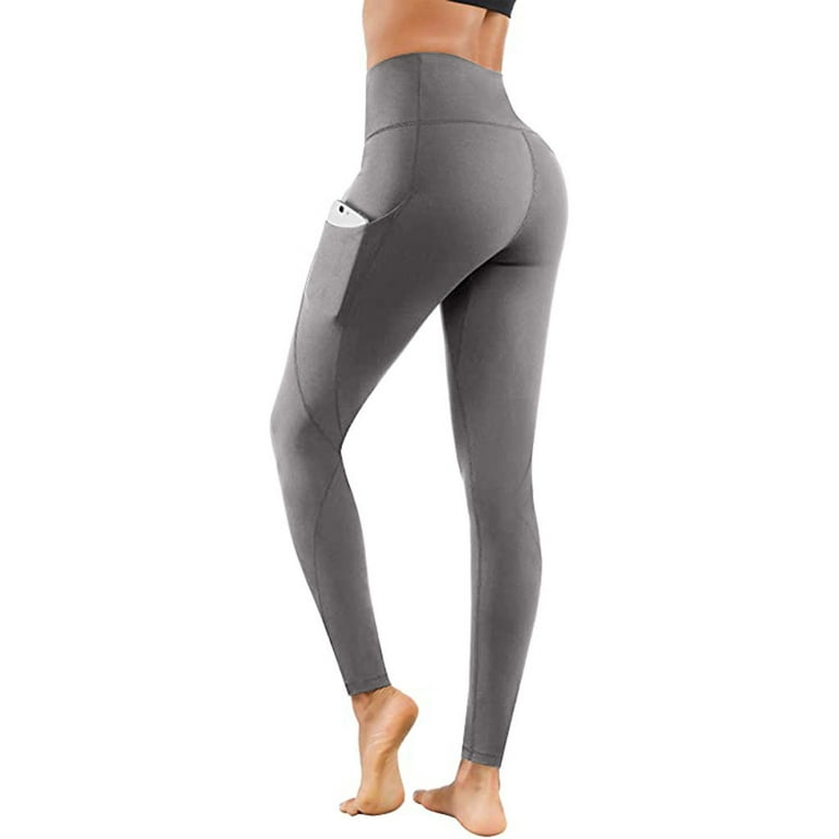 TOWED22 High Waisted Leggings for Women - Soft Tummy Control Slimming Yoga  Pants for Workout Running(Black,L) 
