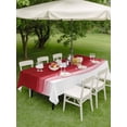 thumbnail image 3 of Outdoor Tablecloth with Umbrella Hole and Zipper, Red Ombre Waves Rectangle Table Cloth 60x120 Inch Waterproof Tablecloth, Abstract Art Gradient Modern Picnic Table Cover for Patio Camping, 3 of 7