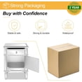 thumbnail image 4 of UBesGoo Modern Nightstand Mirrored Bedside Table with 1 Drawer and 1 Cabinet Door for Bedroom, Silver, 4 of 9