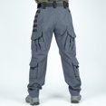 thumbnail image 4 of WTOBBY Men's Military Tactical Work Pants Stretch Multi-Pocket Outdoor Waterproof Down Insulated Pants for Hiking Camping Cold Weather Men's Trousers,Gray M, 4 of 8