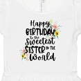 thumbnail image 4 of Inktastic Happy Birthday To The Sweetest Sister In The World Girls Baby Dress, 4 of 5