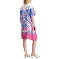 thumbnail image 3 of JM Collection Womens Printed Swing Dress Fuchsia Tulip Combo XL, 3 of 3