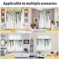 thumbnail image 5 of Green Eucalyptus Kitchen Curtains Window Panels, Weeping Botanical Leaf Watercolor Insulated Window Treatment Curtain, Grommet Curtains for Bedroom/Living Room/Bathroom, 2 Piece 52"Wx72"L, 5 of 8