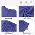 thumbnail image 5 of Weekease 2 Piece Pajama Set for Women Crew Neck Long Sleeve Tops Drawstring Pants Casual Sleepwear Fall Nightwear with Pockets, 5 of 7