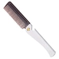 thumbnail image 1 of Peine de bolsillo plegable de acero inoxidable para hombres y mujeres, plateado, 1 of 5