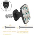 thumbnail image 2 of 4 Pcs Cabinet Handle Drawer Pulls Panda Knobs with Screws Square Furniture Office Cabinet Knob Decoration, 2 of 5